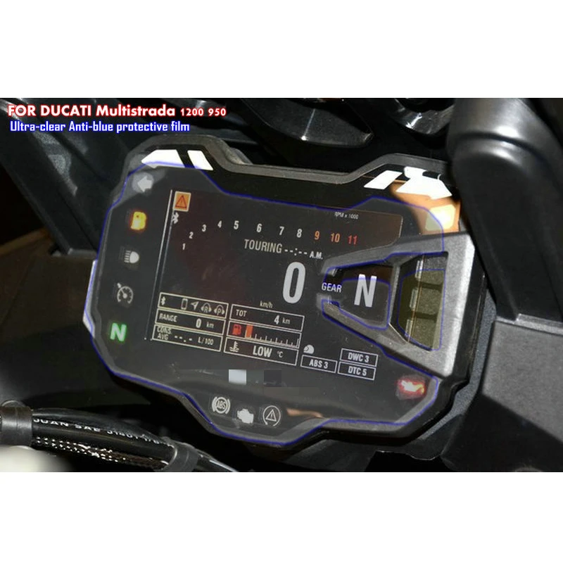 

For DUCATI Multistrada1200 950 Motorcycle Blu-ray Cluster Screen Scratch Protection Film Speedometer Cover Guard Motorcycle Film