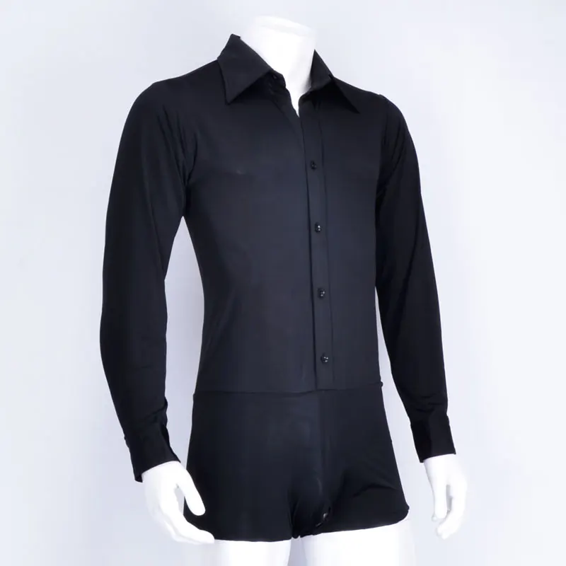 Топ для латиноамериканских танцев Мужская одежда тренировок рубашка бальных