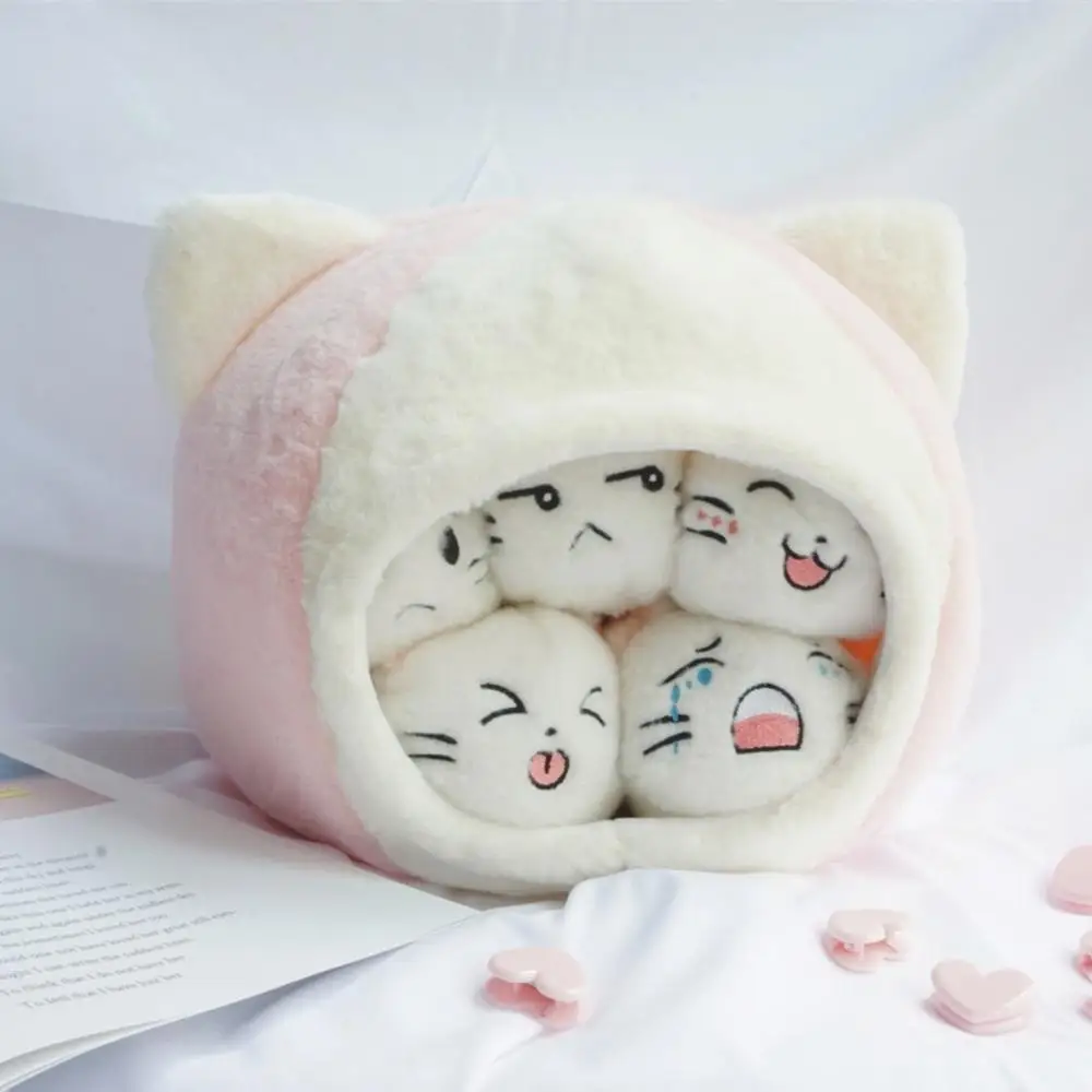 Мягкие милые Белые и розовые несколько плюшевых игрушек для кошек с кошачьи лапы в доме для домашних животных отличные подарки для любящих кошек детей