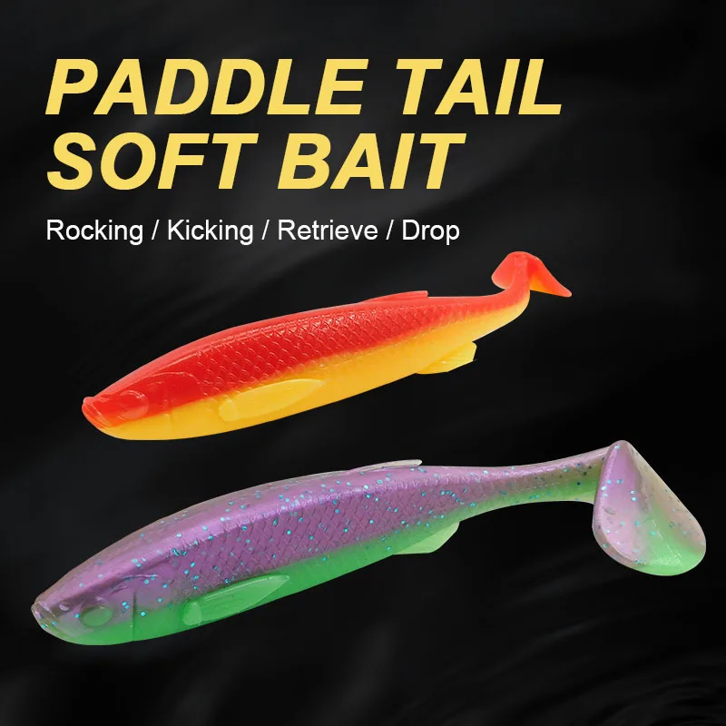 ESFISHING New Soft Lure Shad Bleak Paddle Tail 125mm 20g 4pcs