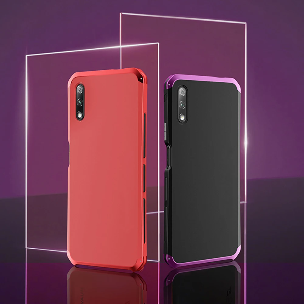 

Anti-fall Metal Frame Plastic Back Plate For Huawei Honor 9X 9X Pro Aluminum Alloy For Honor 9XPRO 9X Mobile Bumper Case Cover