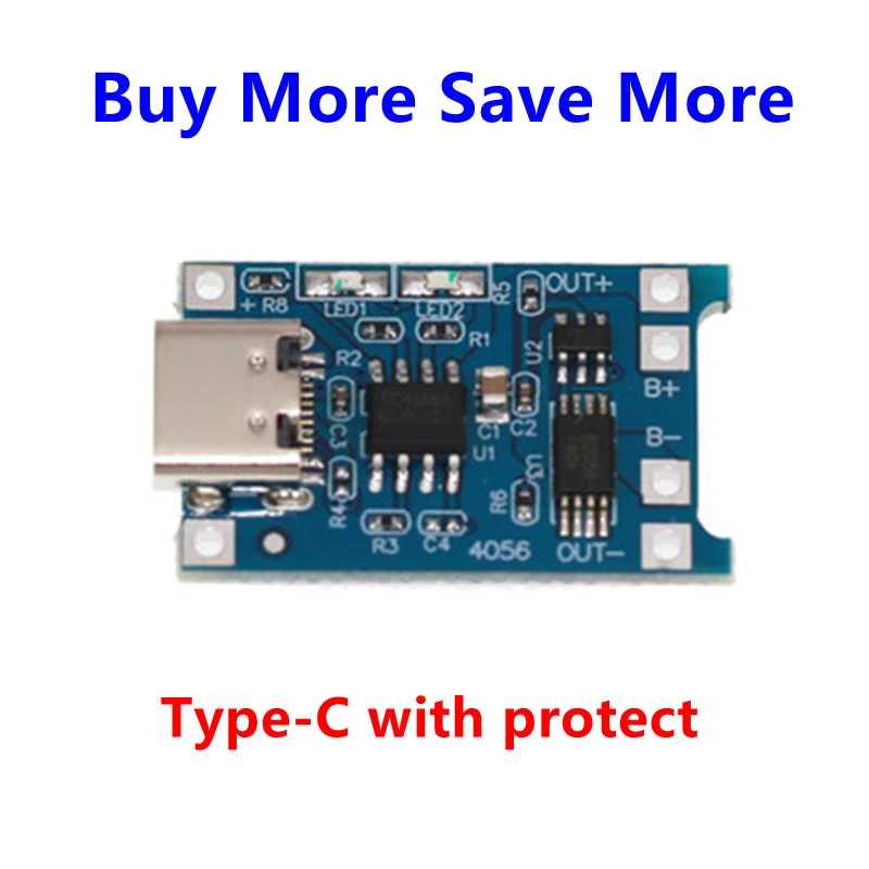 5 pièces type-c/Micro/Mini USB 5V 1A 18650 TP4056 Module de chargeur de batterie au Lithium carte de charge avec Protection double Li-ion 1A