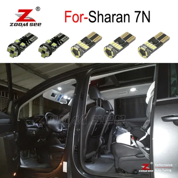 

21pcs LED Door lights + LED Footwell lamp + LED bulb interior trunk light kit for Volkswagen for Sharan 7N (2011-2018)
