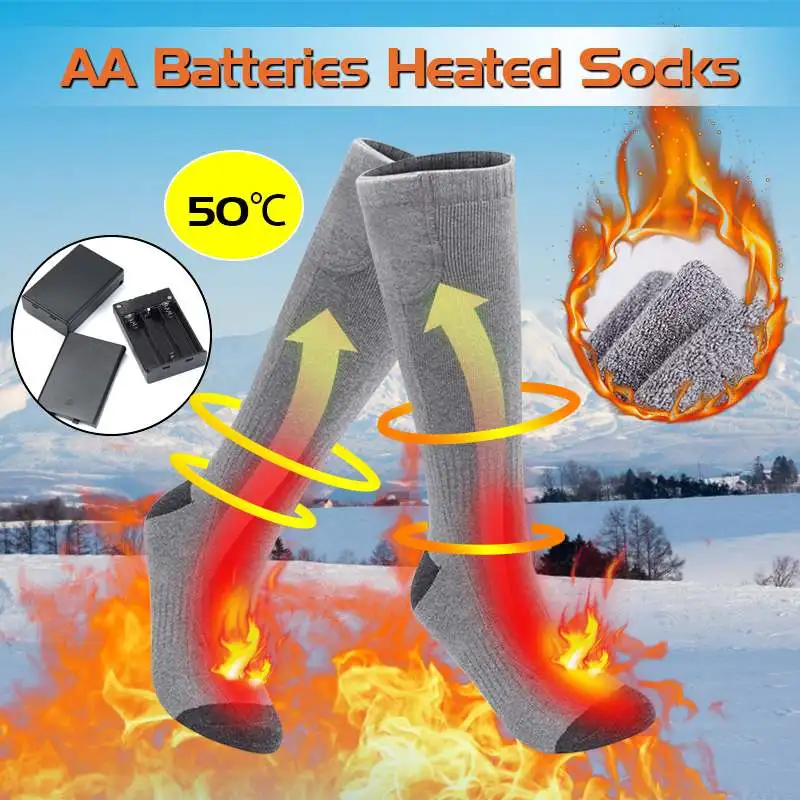 Outdoor Unisex Thermal Cotton Heated Socks Rechargeable Winter Foot Warmer Snowboard Skiing Fishing Sport Electric Socks