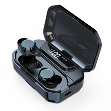 G02 TWS беспроводные bluetooth-наушники с зарядным устройством 3300 мАч BT5.0 мини-наушники-вкладыши спортивные стереонаушники IPX6 водонепроницаемые