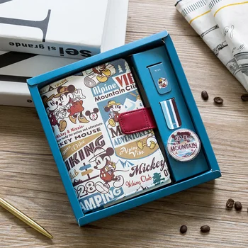 

Kinbor x Disney Premium Notebook Journal Set With Washi Tape A6 Size Gift Packaging Notebooks School Suppliers Gift Stationery