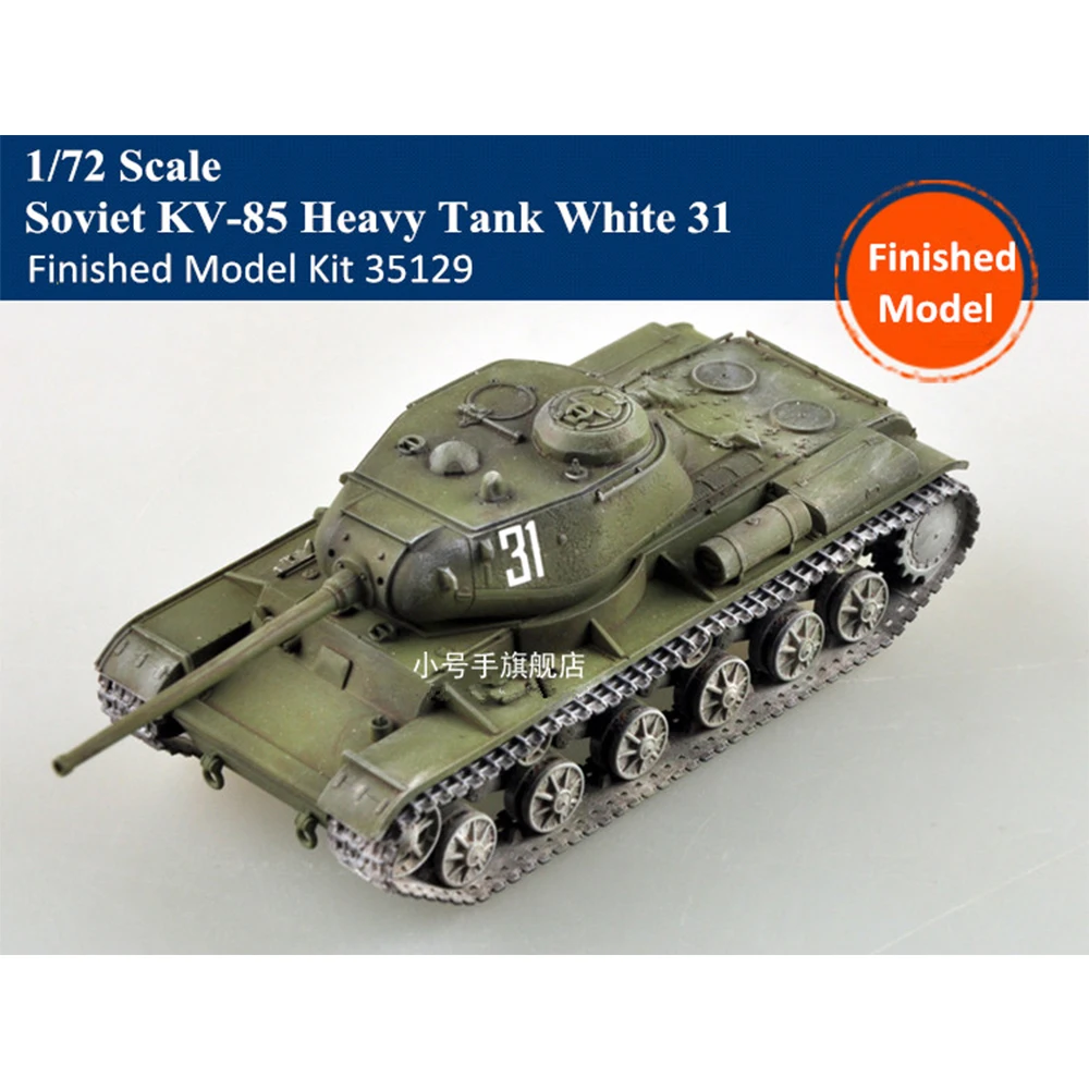 

Trumpeter Easy Model 35129 35130 35131 35132 1/72 Scale Soviet KV-85 Heavy Tank White 31/5215/61/57 Finished Model Kit