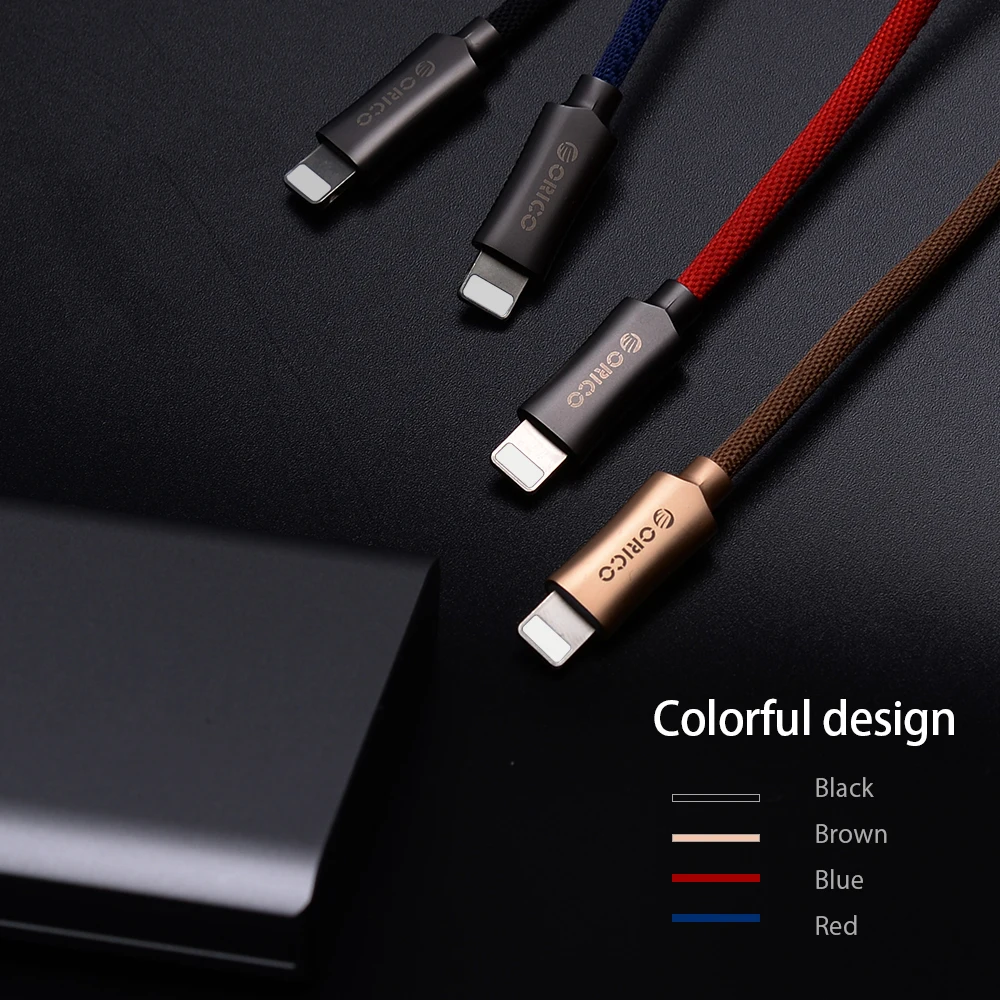 ORICO USB-A-Lighting 8 PIN USB кабель для iPhone iPad iPod 2.4A USB2.0 кабель для зарядки и синхронизации данных для устройств Apple 1 метр цинк