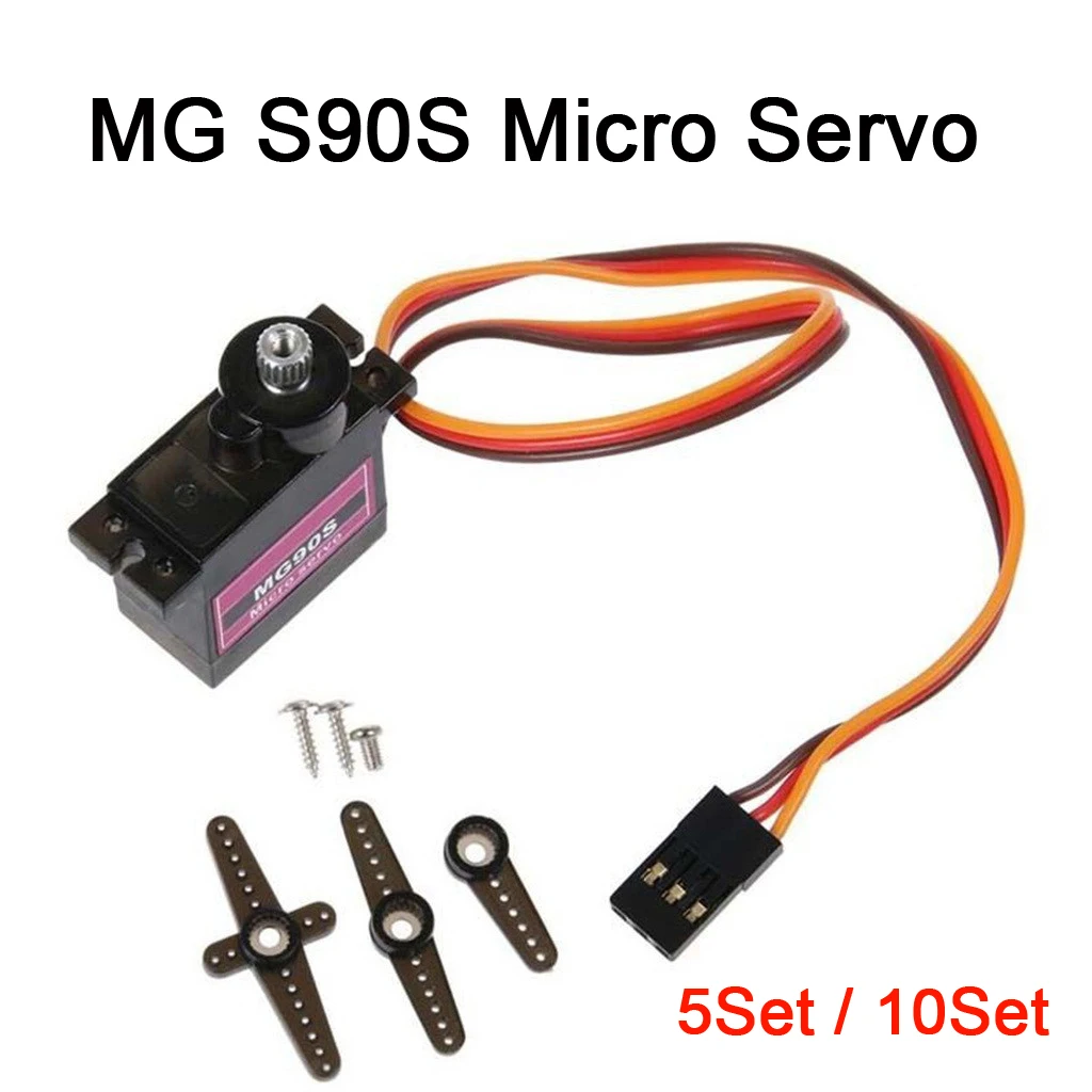 MG90S Micro Servo Motor Copper Tooth Full Metal Gear Tilt Steering SG90 Upgrade for RC Car/Boat/Helicopter Part | Игрушки и хобби