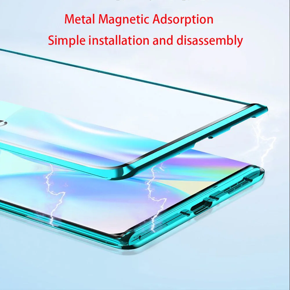double sided magnetic glass case for oneplus nord