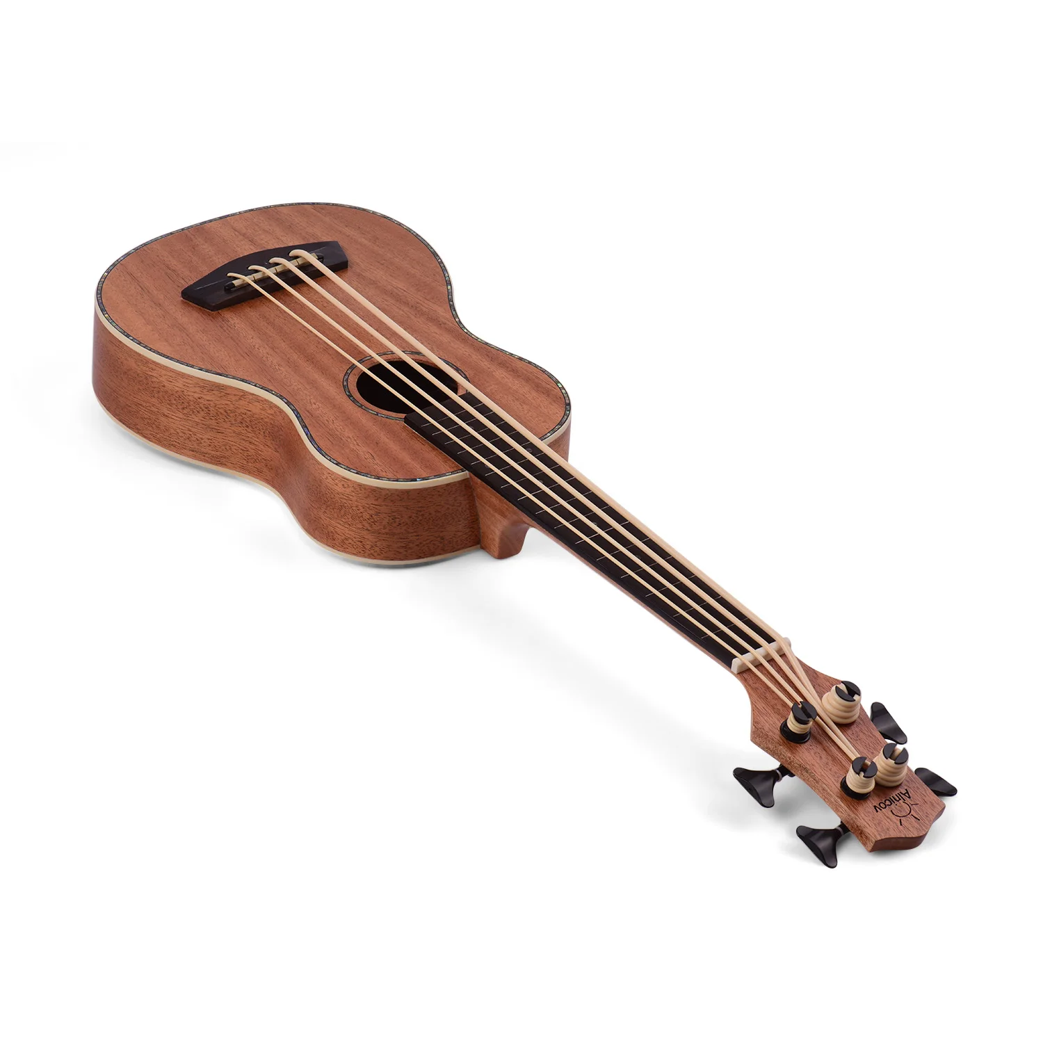 30 дюймов электрический бас укулеле Ukelele Uke Sapele фанерный корпус Padauk гриф резиновые шнурки Встроенный тюнер Эквалайзер с аудио кабелем