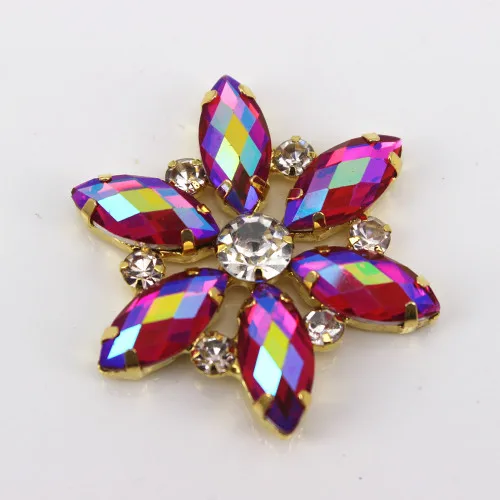 Crystal Applique 20 3,5x3,5 см DIY блестки аппликация цветы вышивка цветочные нашивки для свадебного платья ручной работы нашивки со стразами и бисером для одежды - Цвет: Crystal Applique 20