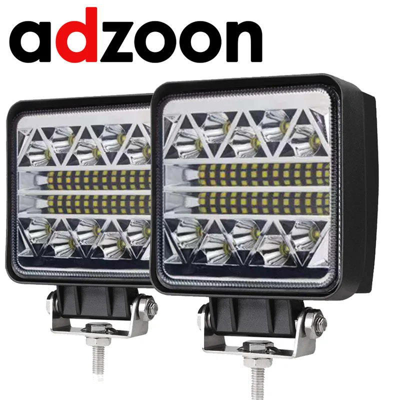 

ADZOON 4inch 126w LED Work Light 12v 24v for Off Road Truck Bus Boat Fog Light Car Light Assembly