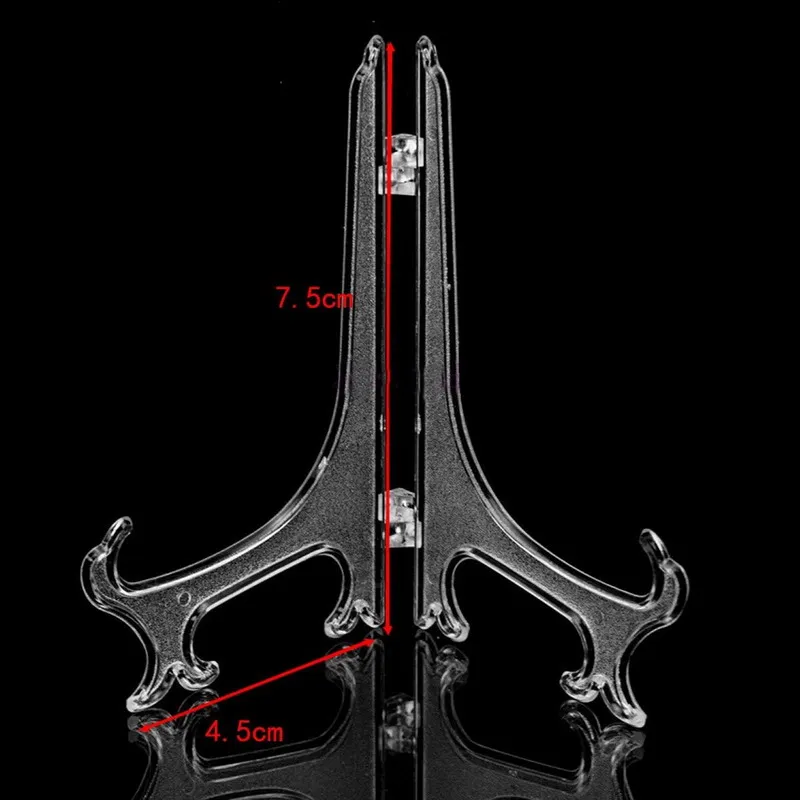 1 шт. прозрачный фотокронштейн Складная рамка прозрачная теарелка керамическая стойка для дисплея чаша рамка для фотографий мольберт подставка подиум держатель