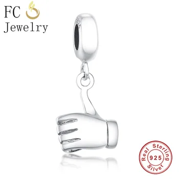 

FC Jewelry Fits Original Pandora Charms Bracelets Authentic 925 Sterling Silver Finger Men Hand Pendant Necklace Beads Berloque