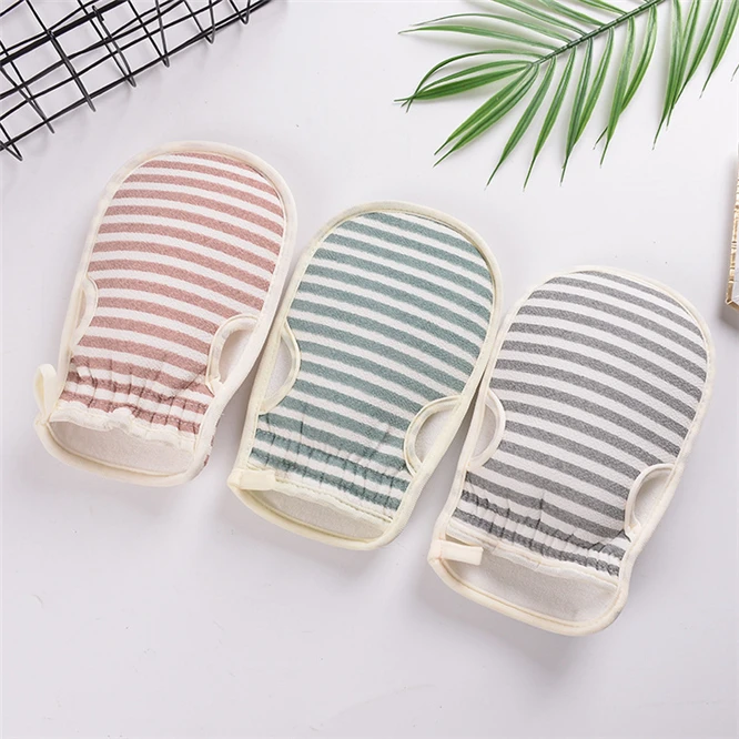 

100pcs Wholesale Double-sided Shower Scrub Mitt Magic Peeling Glove Exfoliating Bath Glove Tan Removal Mitt Rubbing Towel women