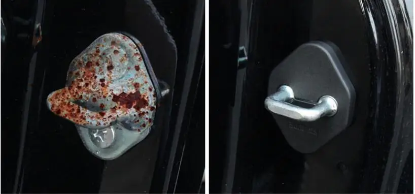 Авто-Стайлинг крышка дверного замка автомобиля Авто эмблемы чехол для Toyota camry ржавчины наклейки аксессуары