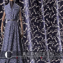 Изготовленная на заказ шелковая двойная креповая ткань, натуральный шелк, цифровая печать, ткань для рубашек, платье, Высококачественная летняя модная одежда