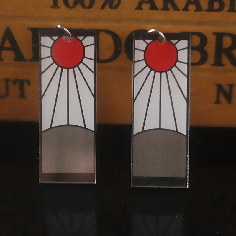 Anime Demon Slayer Tsugikuni Yoriichi Cosplay Earrings Kimetsu no