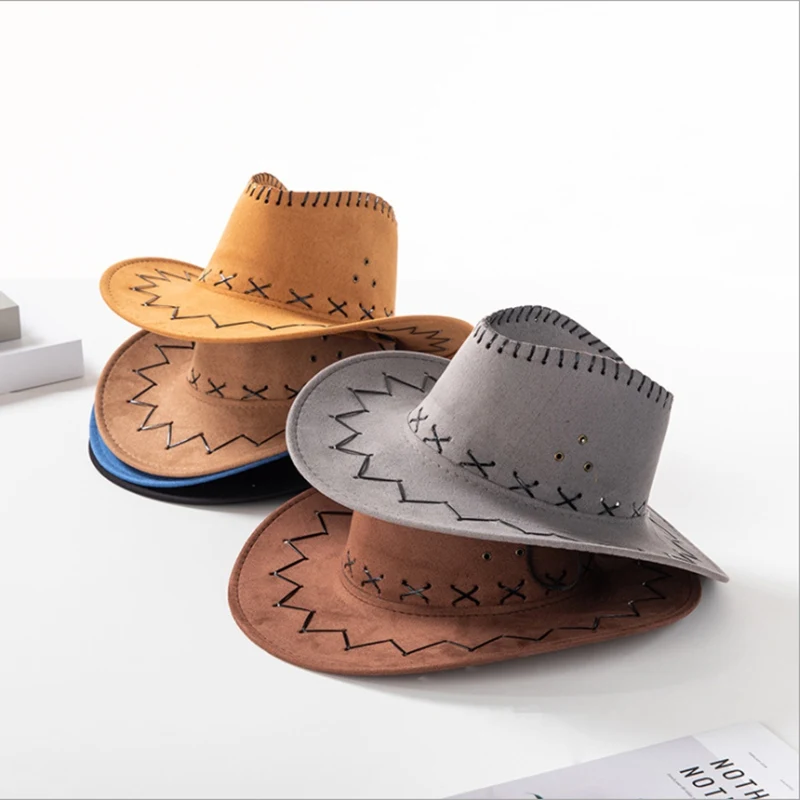 WZCX модная одноцветная трендовая унисекс летняя ковбойская шляпа Повседневная с широкими полями винтажная простая Солнцезащитная шапка для взрослых