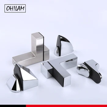 

Adjustable Wood/Glass Shelf Bracket Panel Clamp Solid Metal Wall Mount 2 Pcs One Pair Brushed Nickel Screen Clip Holder