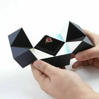 

New Novelty Magic Ring Earring Jewelry Box Cube Ring Box Packaging & Display Case Gift For Wedding Engagement