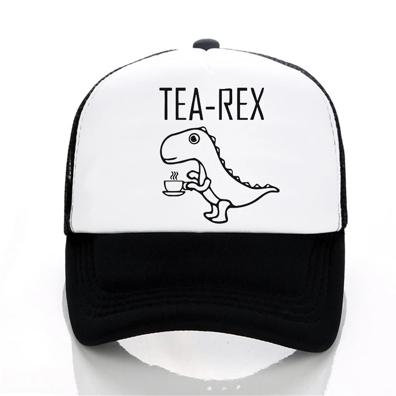 Бейсбольная кепка tea rex, забавная Кепка с изображением динозавра Юрского периода, кофейного напитка, новинка, хлопковая летняя крутая Кепка в стиле хип-хоп для мужчин и женщин