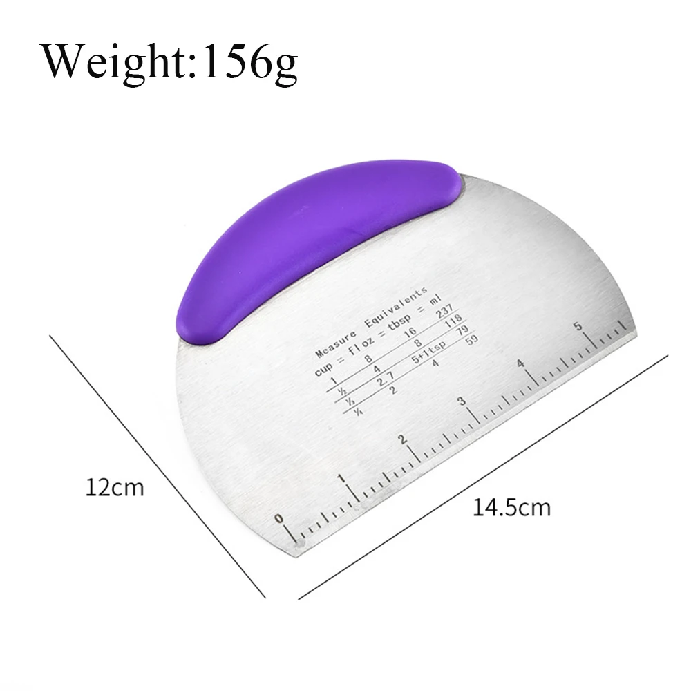 1pc Stainless Steel Pizza Dough Scraper Cutter Baking Pastry Spatulas Fondant Cake Decoration Tools Kitchen Bakery Accessories