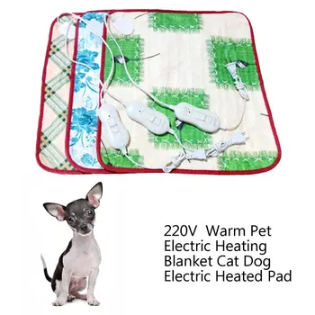 

220V Plug Pet Electric Heating Blanket Cat Electric Heated Pad Anti-scratch Dog Heating Mat Sleeping Bed for Autumn Winter Free