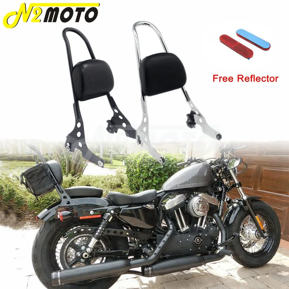 

Passenger Backrest Pad Sissy Bar Cushion for Harley Forty Eight Seventy Two Sportster XL883 XL1200 Nightster Roadster Superlow