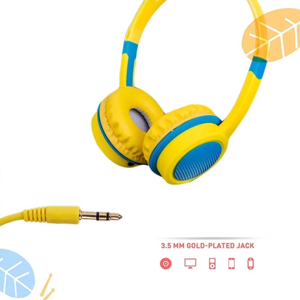 Cute Kids Over Ear Wired Headphones Safely Children Over-Ear Headset Adjustable Headband Computer Tablet Kid Baby Child Earphone