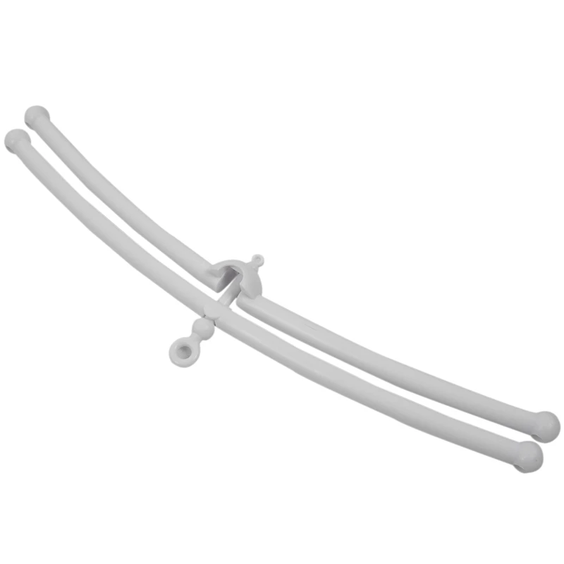 White Baby Crib Mobile Bed Bell Toy Holder Arm Bracket+ Wind-up Music Box