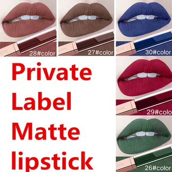 

TALK TO US 3pcs Sample link-30 colors-matte lipistick no logo can private label if minimum cosmetics liquid lipstick wholesale