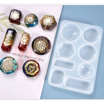 

Crystal Epoxy Resin Mold Geometric Earring Ear Pendant Casting Silicone Mould DIY Crafts Jewelry Making Tool