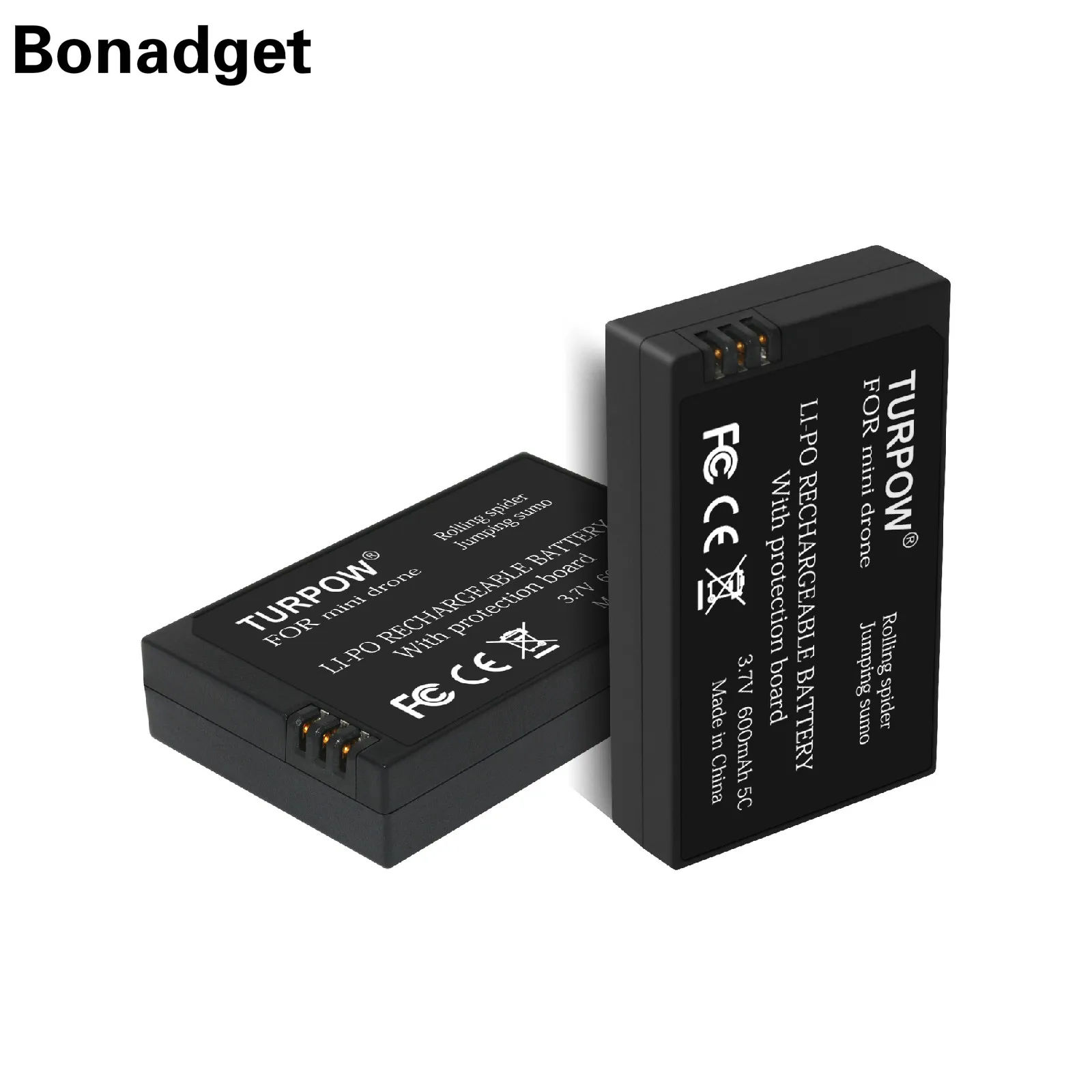 

Bonadget 3.7V 600mah Li-po Battery for Parrot Mini drones Rolling Spider Jumping Sumo Mini Drone L40