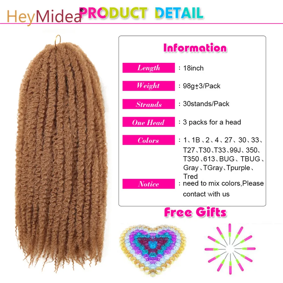 مارلي الشعر للتقلبات 18 بوصة طويلة الأفرو غريب مار...