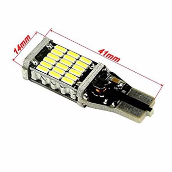 

2pcs Car Motorcycle T15 W16W 45 SMD 4014 LED Reverse Back Light Bulbs 6000-6500K