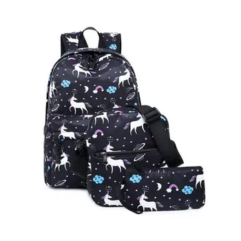 

New Pony School Bag Set for Teen Boys Girls Cute Student Kids Schoolbag Cool Primary Children Bookbags