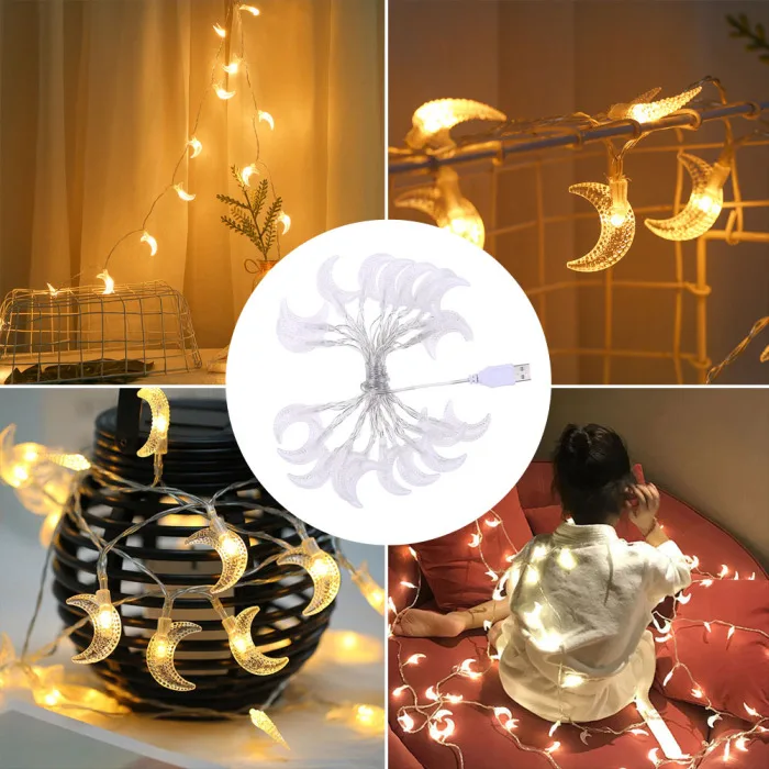 20 светодиодов USB Moon String Light Домашняя вечеринка День рождения фестиваль Декор световая струна- M25