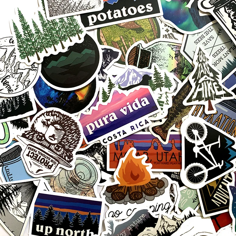 Cartoon Stickers 10/30/50Pcs Cartoon Outdoor Adventure Stickers Waterproof Decal Laptop Motorcycle Luggage Snowboard Fridge Car Sticker cartoon stickers,decorative stickers,anime stickers,pokemon stickers,dog stickers,animal stickers,kawaii stickers,car sticker decal,warning stickers,cartoon animal stickers
