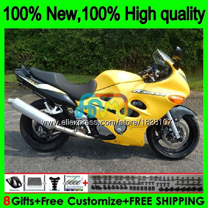 Корпус для SUZUKI Катана все желтый GSXF750 2003 2004 2005 2006 2007 34BS. 105 GSXF 750 600 GSX600F GSXF600 03 04 05 06 07 обтекатель - Цвет: No. 1
