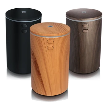 

Top Sale 100ML Car Air Humidifier Electric Ultrasonic USB Purifier Wood Grain Aromatherapy Essential Oil Diffuser Home Office