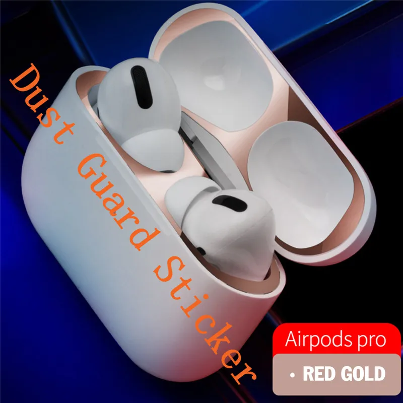 Dust Guard Sticker Силиконовый чехол/металлическая Пылезащитная наклейка для Airpods Pro Bluetooth наушники Защитная крышка с крючком, для Airpods Pro Аксессуары - Цвет: Dust Guard Sticker