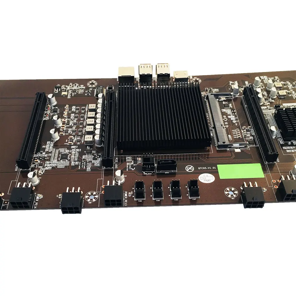 HM65 Direct Insertion Eight Card Slot BTC Solid State Capacitor B250 B85 Multi Card Motherboard Support 1660 2070 3090 Rx580