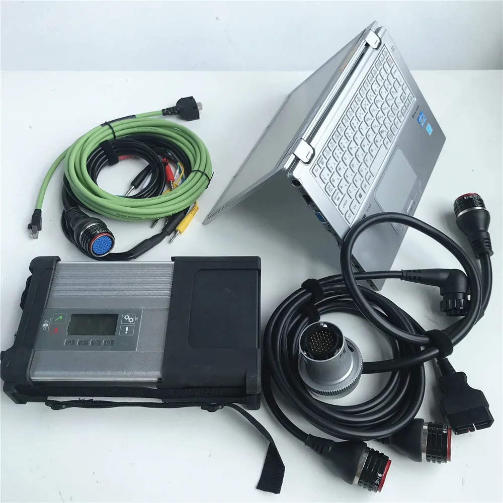 Mb star диагностический инструмент mb sd c5 с 480G SSD программного обеспечения,12 новейший с CF-AX2 Ноутбук готов к работе для МБ автомобилей и грузовиков