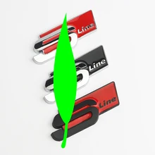 3D Alloy Car sticker S LINE badge For Audi a3 a4 a6 a7 c5 c6 c7 b8 Auto Accessories Car Fender side stickers Car Metal stickers