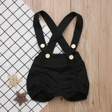 Детские брюки на подтяжках в европейском и американском стиле; Летние Стильные однотонные милые шорты на подтяжках для девочек; детская одежда