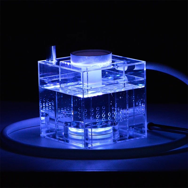 Новый двухслойный акриловый кальян с светодиодный светильник трубка для кальяна