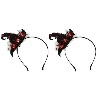 

2pc Halloween Hair Hoop Exquisite Creative Pretty Halloween Hairband Evil Hairband Wizard Headband for Adults Kids