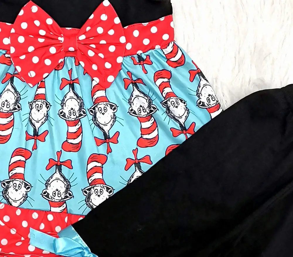 Tanie Ubrania dla dzieci moda cartoon nadruk liter dziewczyna bez rękawów stroje butikowe